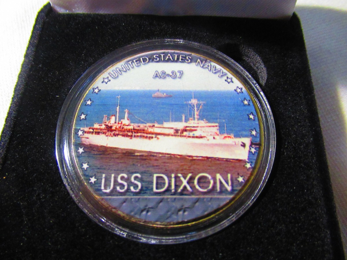 US NAVY - USS Dixon (AS-37) Challenge Coin w/ Presentation Box | eBay
