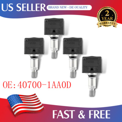  Complete Set of 4 New Nissan TPMS Tire Pressure Sensors  Kit 40700-1AA0D 