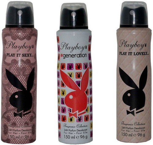 Playboy Pack of 3 Women Deos Deodorant Spray - For Women (450 ml, Pack of  3) | eBay