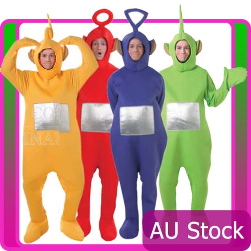 Licensed Teletubbies Costume Mens Teletubbie Adult Jumpsuit Book Week