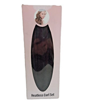 Heatless Velvet Hair Rollers 3 Rod Set Coffee Brown No Heat Curlers NIB