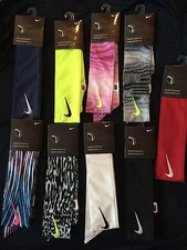 NEW Nike DriFit Head Tie Tennis Headband 2.0-Black, White, Navy, Red, Volt, Pink