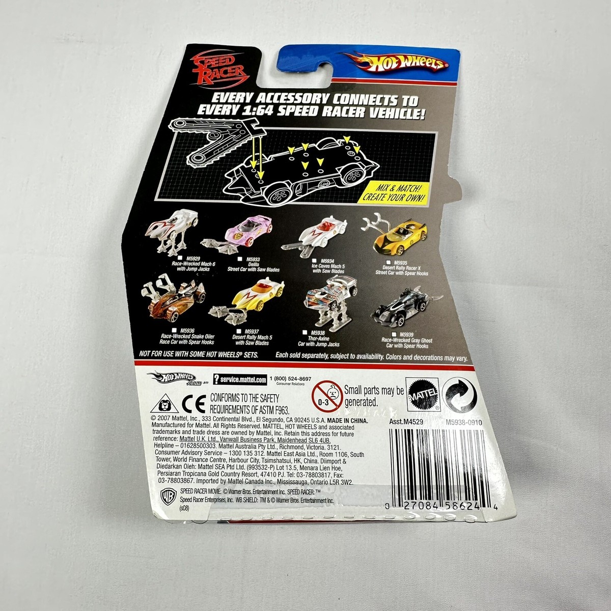 Speed Racer Hot Wheels Thor-Axine Street Car w/Jump Jacks & Movie