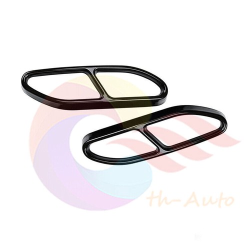 ✈ Cubierta de tubo de escape de acero inoxidable negro brillante para Mercedes W223 Clase S 18-23 - Imagen 7 de 10