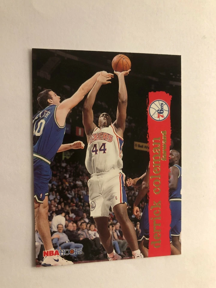 Tarjeta de baloncesto Derrick Coleman SkyBox 1996 # 320 hecha en EE. UU. Foto 2 de 4