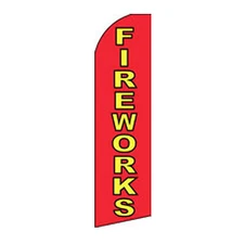 Fireworks Flag Flutter Feather Banner Swooper 