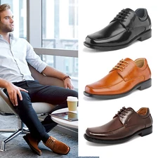 Bruno Marc Men's Square Toe Classic Business Dress Shoes US Size 6.5-15
