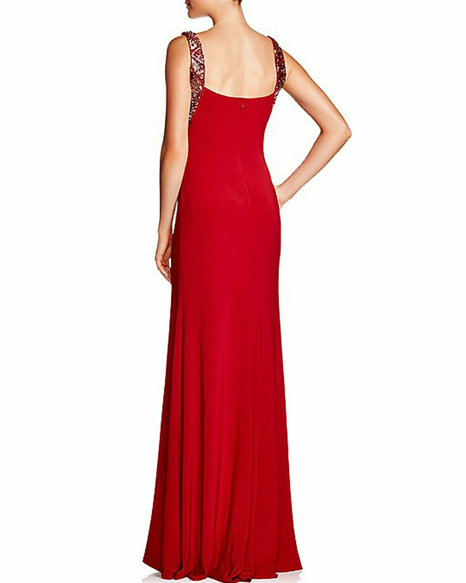Carmen marc valvo red gown top