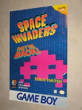 Space Invaders Nintendo Game Boy Original Store Display Promo Poster
