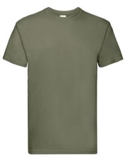 Fruit of the Loom Super Premium T Shirt Mens Plain Heavy Cotton Tee S to 5XL