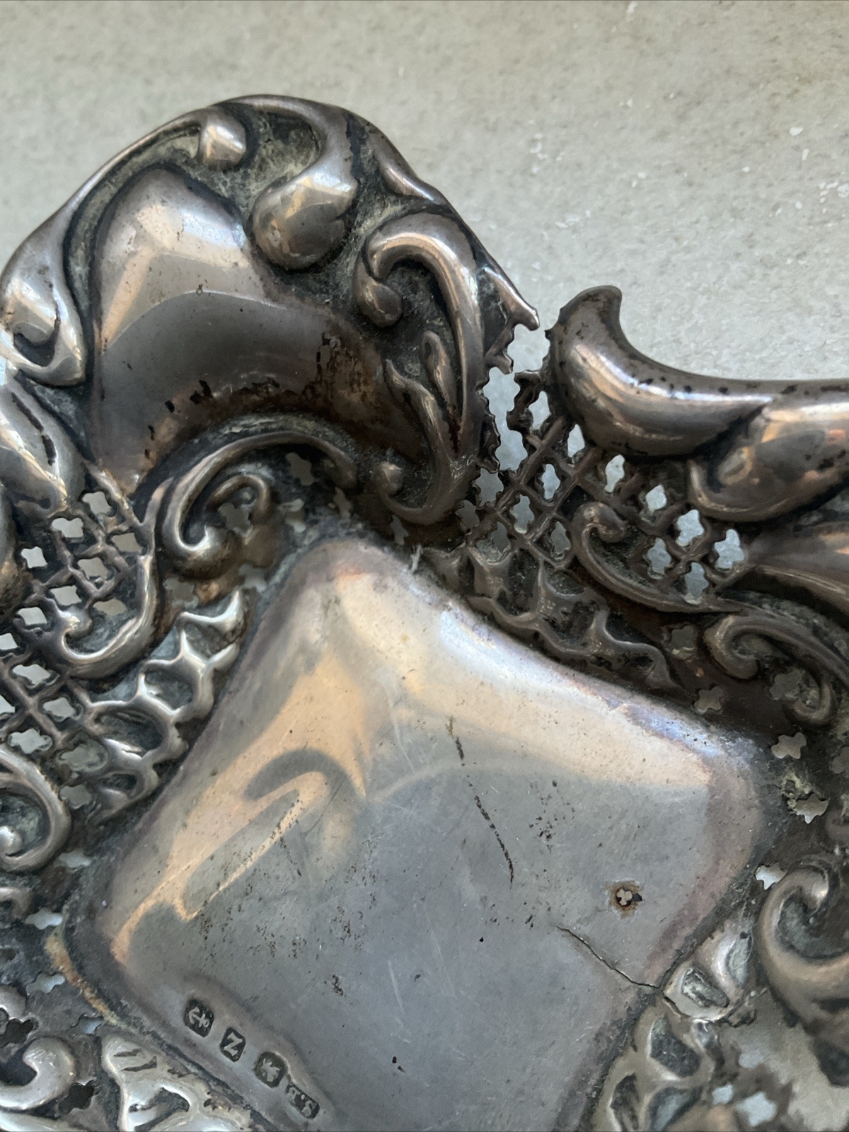 Vintage sterling silver tray eBay