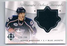 2008-09 ULTIMATE COLLECTION DEBUT THREADS DERICK BRASSARD JERSEY 1 COLOR 124/200