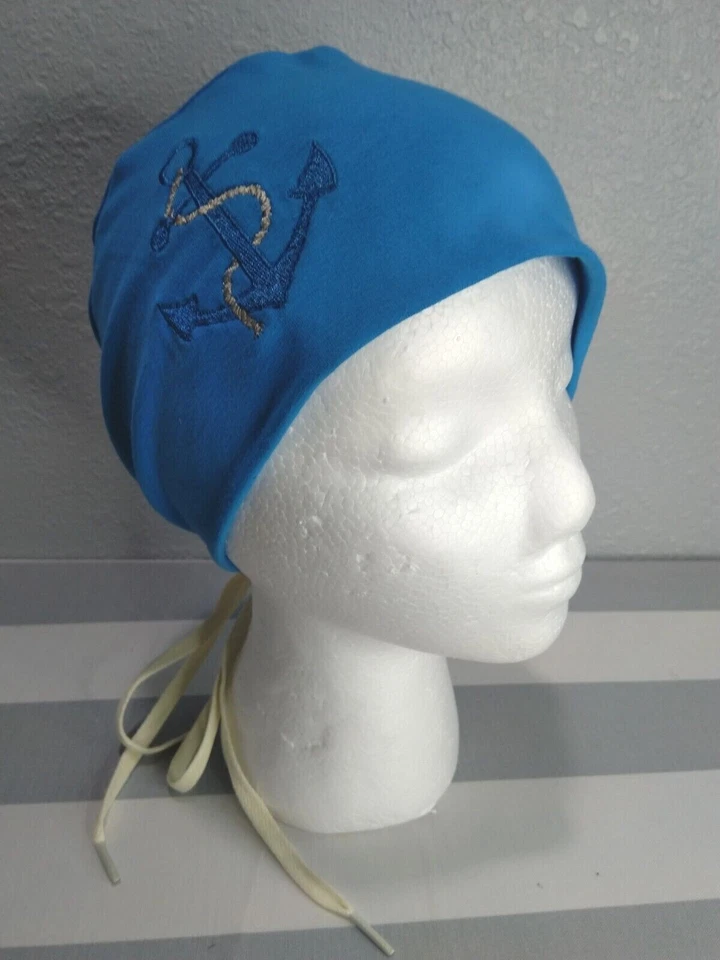 STRETCH NURSE SCRUB Cap Anchor Design Surgery Cap Gift for Nurses Hair cover - Image 4 of 4