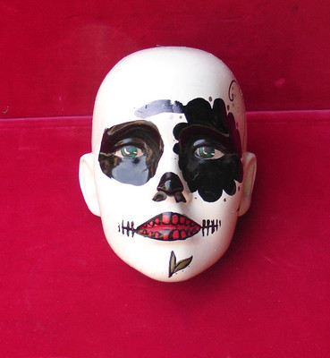 porcelain human head statue hand painted 