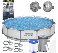 Bestway 56416 Steel Pro Frame Pool Schwimmbecken Gartenpool 366X76 Pumpe