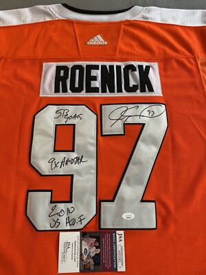 PHILADELPHIA FLYERS- JEREMY ROENICK AUTOGRAPH #97 CAREER STAT