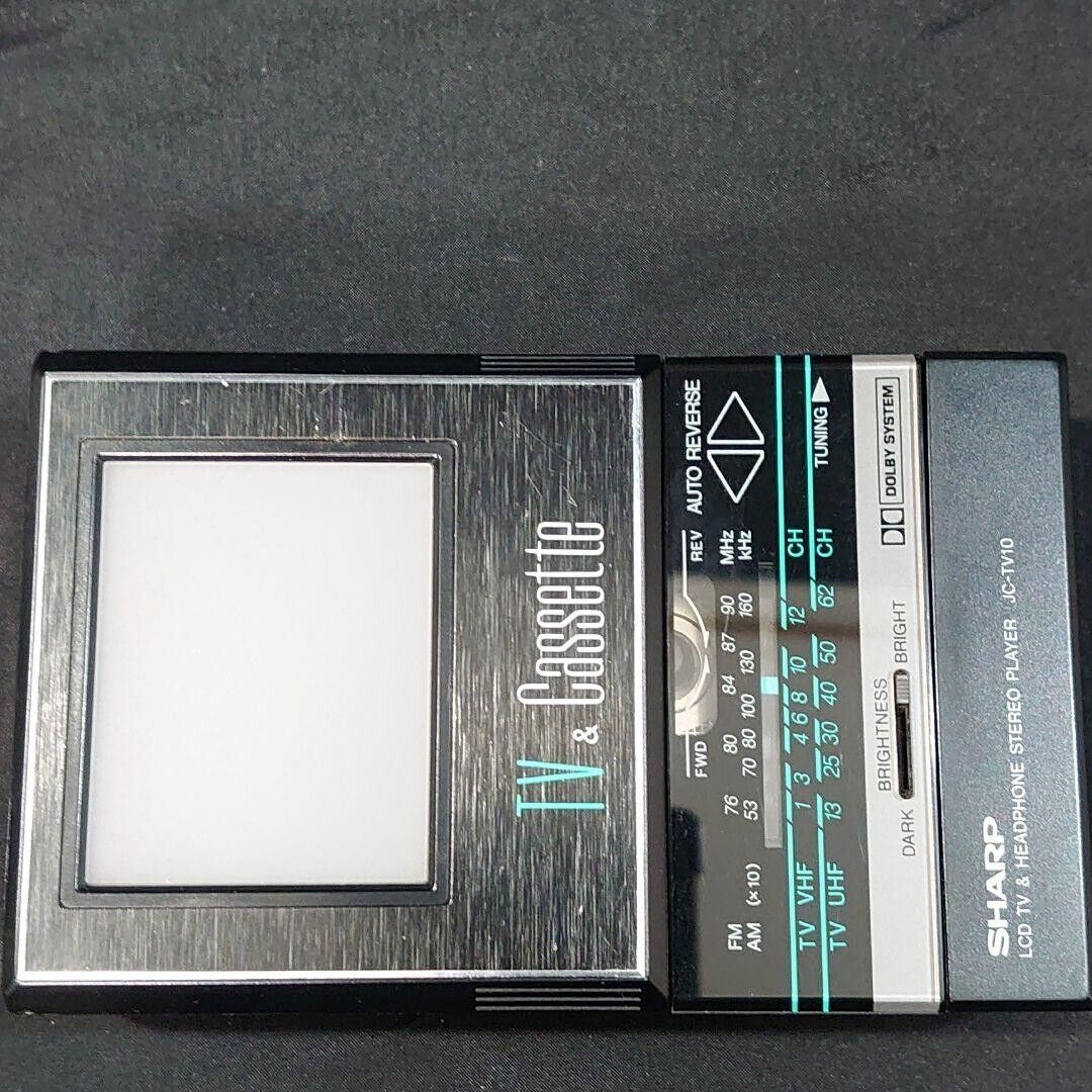 SHARP JC-TV10 stereo cassette player Made in Japan LCD TV SHARP JC-TV10 stereo cassette player Made in Japan LCD TV