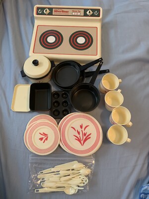 Chilton Make Believe Silver Stone Stove Top 37 Pieces