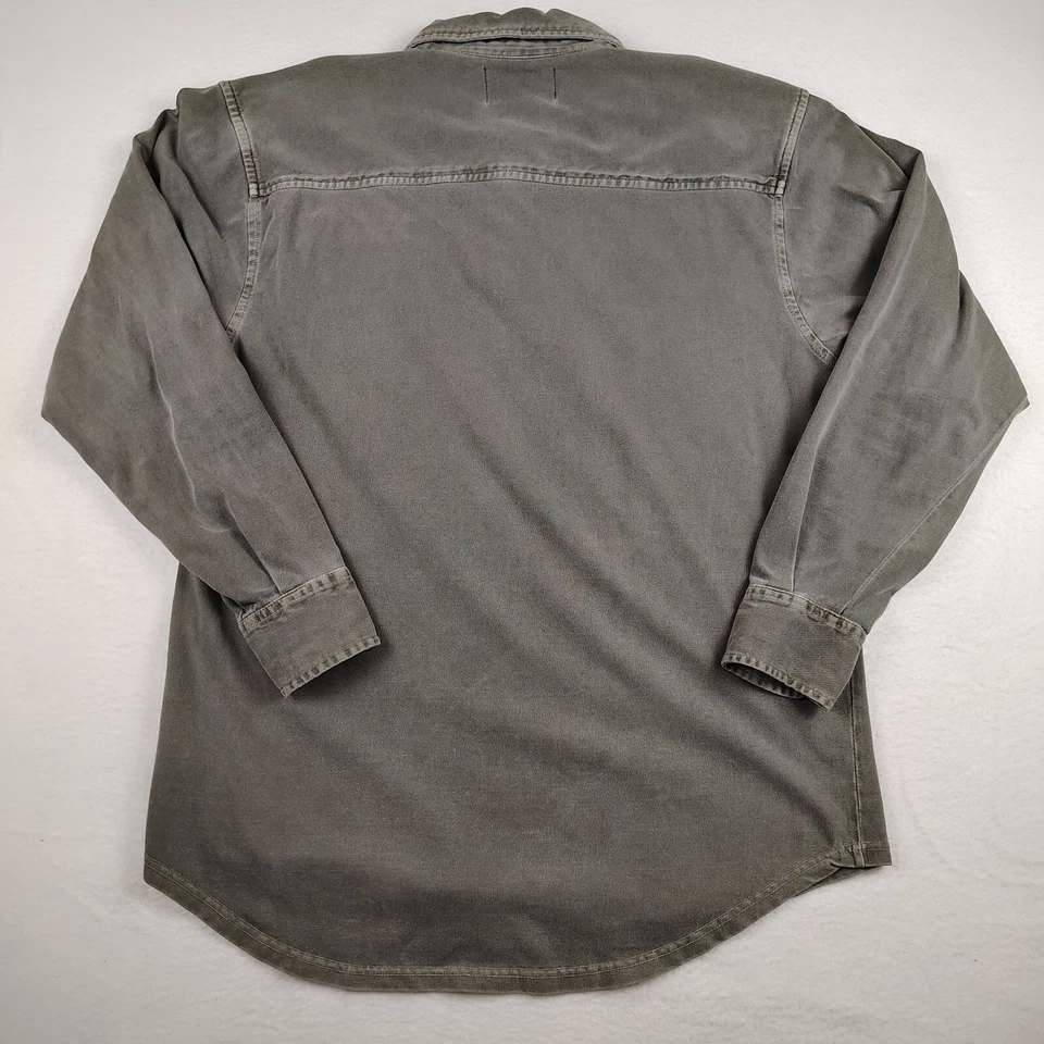 Camisa De Colección Bob Timberlake Para Hombres Gris Medio Verde Manga Larga Informal Exterior Foto 2 de 4