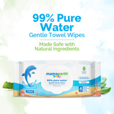 Mamaearth Baby 99 Pure Water Gentle Towel Wipes - 72 pcs
