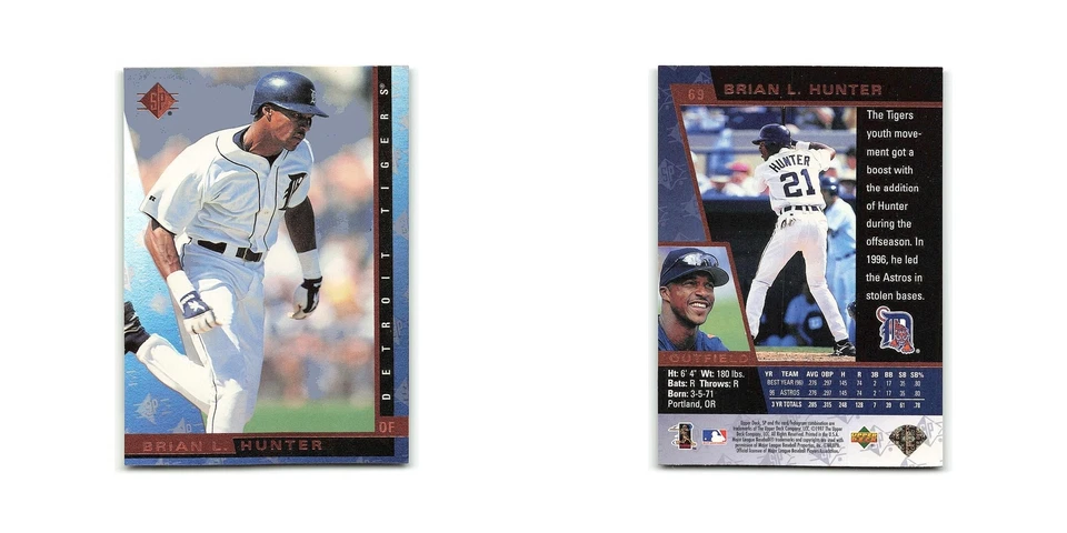Brian L. Hunter 1997 SP #69 Detroit Tigers Baseball Card NM - Image 3 of 3