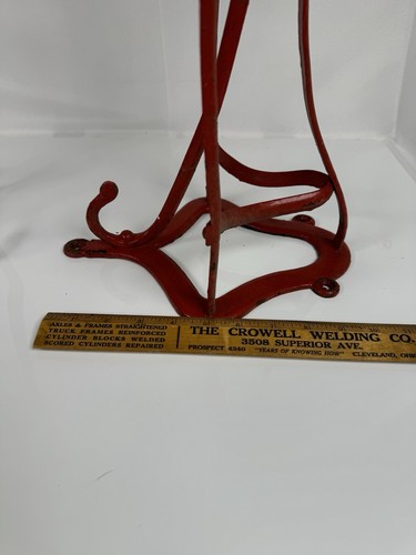 Vintage Saddle Rack Stands Made In England. Wall Mount. Coated Metal, Red. Horse - Picture 8 of 20