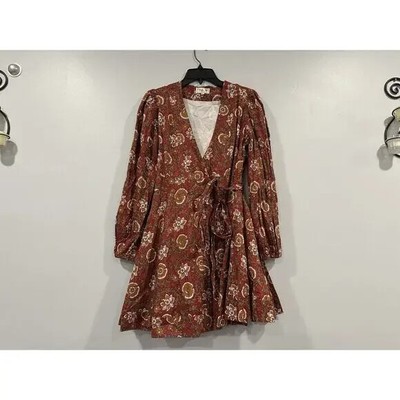 Mille Nan Wrap Dress Im Cinnabar Print XS NWOT