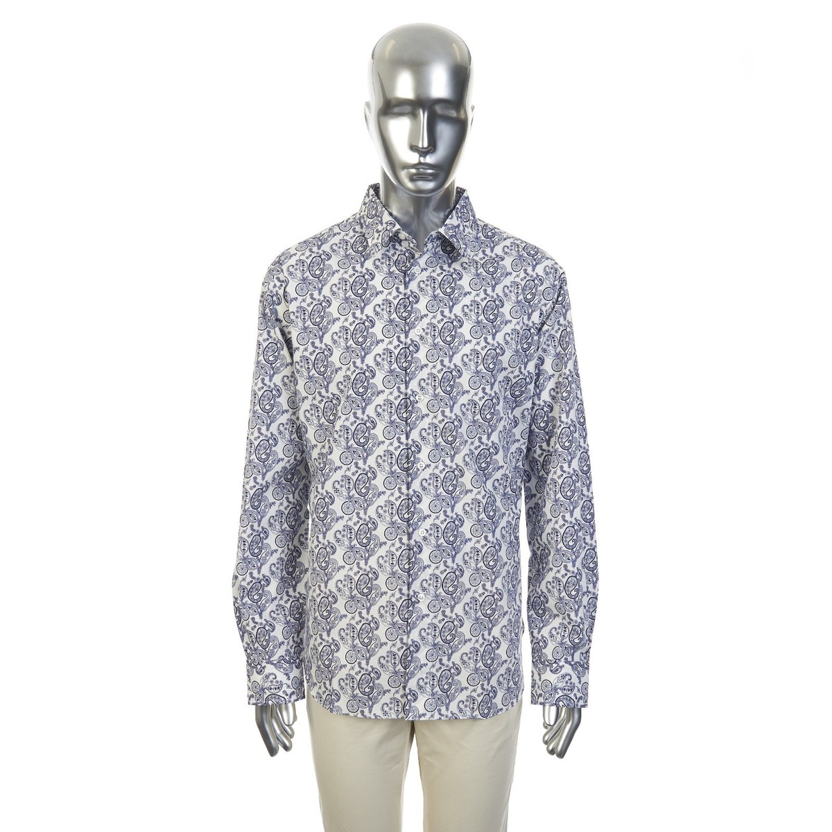 BRIONI 850$ Longsleeve Shirt In Cotton With Paisley Print | eBay