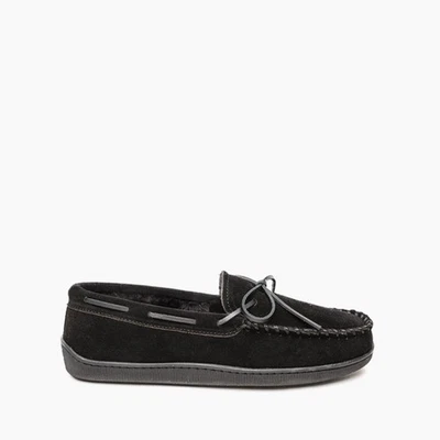 Minnetonka Men's Pile Lined Hardsole Slipper Black -, Black - Image 1 of 4