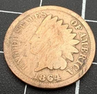 1864 Bronze Indian Head Cent Penny 1C - **CLEANED**