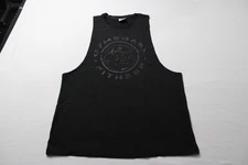 Gymshark Men's Slim Fit Legacy Logo Drop Arm Cut Tank CA4 Black Medium NWT