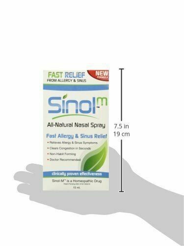 Sinol All Natural Nasal Spray Allergy&Sinus Relief 15 mL 1 ct Pack of 6 - Picture 3 of 5