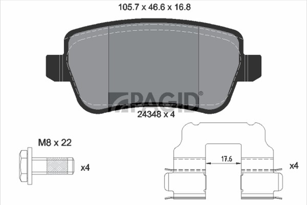 Pagid Bremsbelagsatz Scheibenbremse T1606N FüR Fiat Croma 16V 194AXG1A Multijet-image