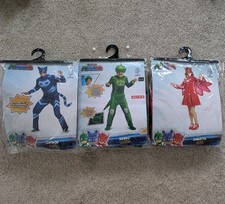 Set of 3 PJ Masks Gekko, Owlette Catboy Halloween Costumes 3T -4T, Medium M
