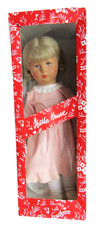 Large Kathe Kruse Doll CHRISTINE 47H MIB 19" w/braids, pink stripe dress