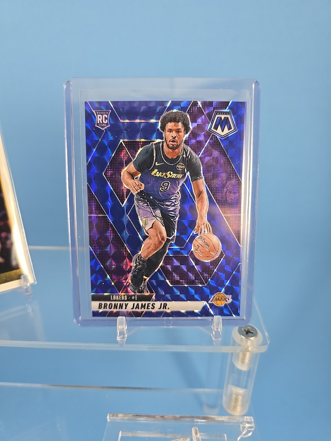 2024-25 Panini Mosaic - Rookies Bronny James #214 Blue Mosaic Prizm /199 (RC)