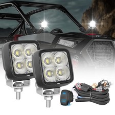 2x 2.5 Square Led Work Light Bar Dual Row Flood Pod Driving Lamp Offroadwire