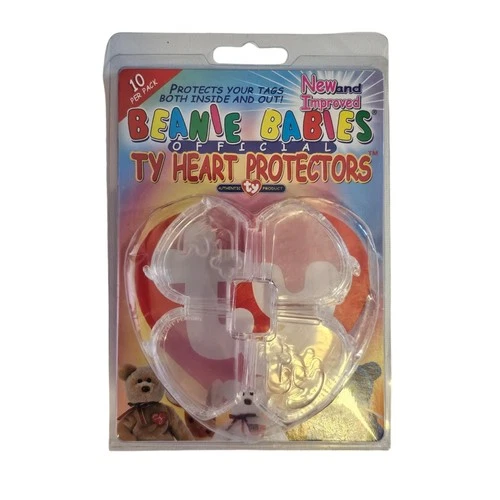 Ty Beanie Babies Official Heart Tag Protectors 7– Vintage TY Accessory Rainbow