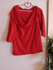 Roter Laura Scott Pullover Offshoulder Gr. 38