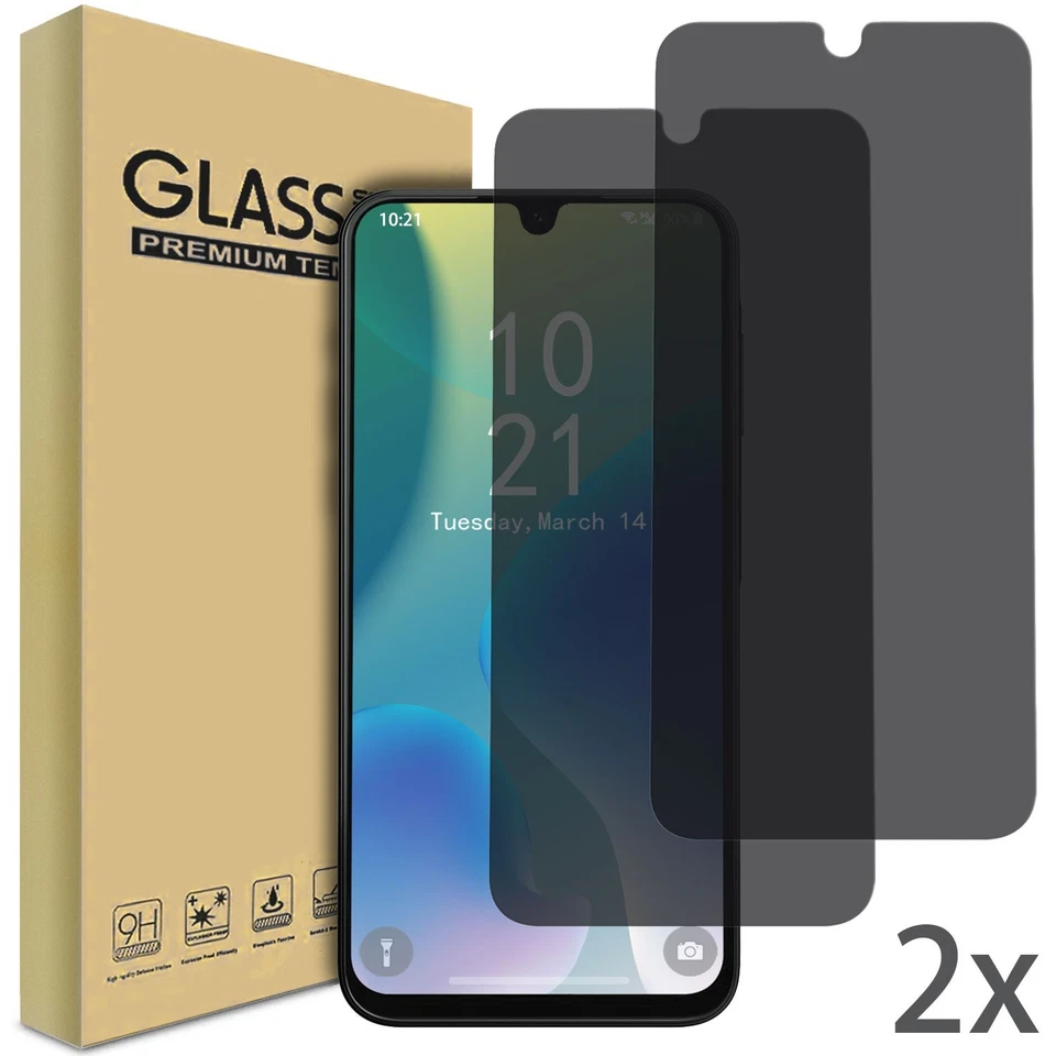 For Samsung Galaxy A26 5G Flip Leather Stand Case Cover / Privacy Tempered Glass - Image 3 of 4