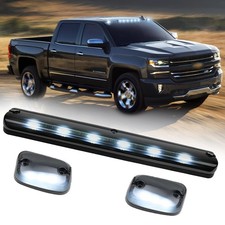 Rumbowin LED Cab Marker Lights, 3pcs Smoked Lens White Roof Top Clearance Run...