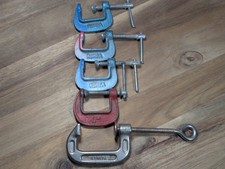 Vintage Small C Clamps Machinist - Lot Of 5