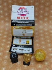 Zuru Mini Brands Lot Squid Game Rare Iconic Gold Mask, Piggy Bank, Black Mask