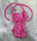 Vintage *Barbie* Clothes: Pink One-piece Swimsuit, "Twirly Curls"  1982