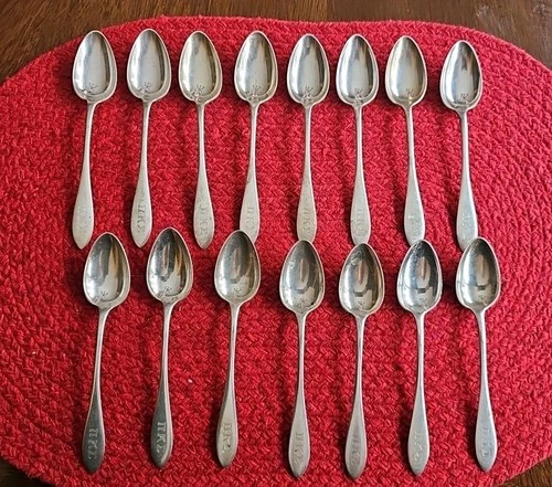 15 Sterling Towle  LAFAYETTE Spoons 5 1/2" Pi kappa Sigma. Sterling Silver 300gm