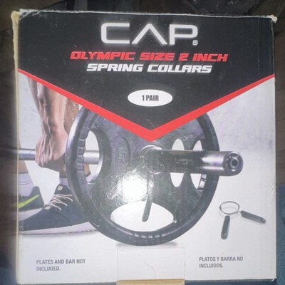 CAP Olympic Collar Spring Collars 2 Inch Pair for Weight Lifting & Gym