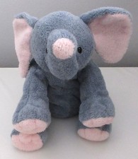 Ty Pluffies WINKS The ELEPHANT Plush Baby Lovey Stuffed Toy 2002 Grey Pink