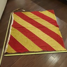 VTG Nautical Signal Flag INT Maritime Ship Y YANKEE Naval Alpha WW2 Sz 4 Museum 