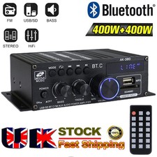 Home Desktop Stereo Amplifier Compact Bluetooth Power Receiver Featuring FMRadio