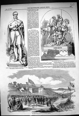 Alte 1855 James Graham Silloth Eisenbahn Statue Herzog Wellington Doncaste viktorianisch